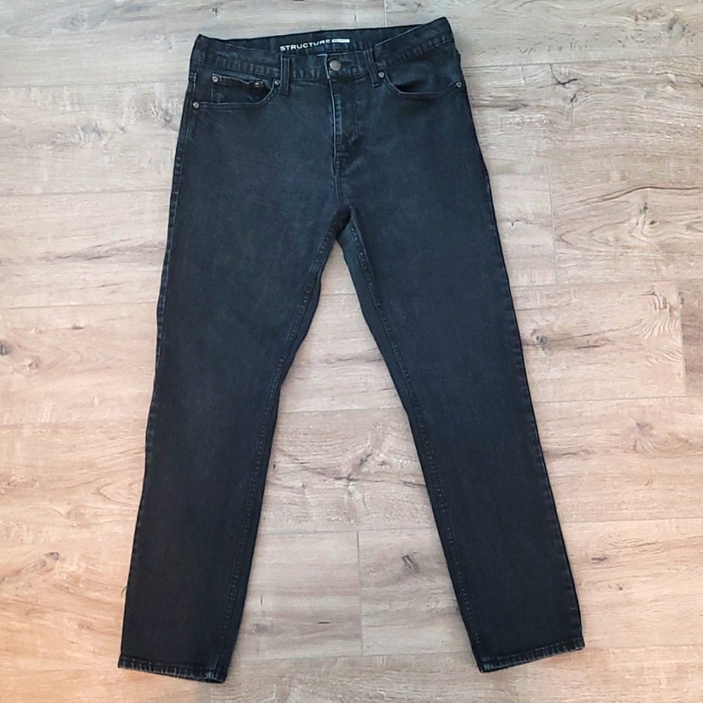 Structure Skinny Jeans, Men's, size 32x30, color black